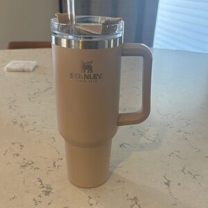 Stanley Beige Travel Tumbler with Handle